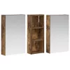  Fürdőszobai Szekrény Szett 3 pcs 80 x 10,5 x 50 cm Faanyag
