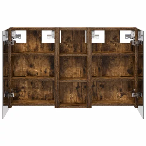  Fürdőszobai Szekrény Szett 3 pcs 80 x 10,5 x 50 cm Faanyag