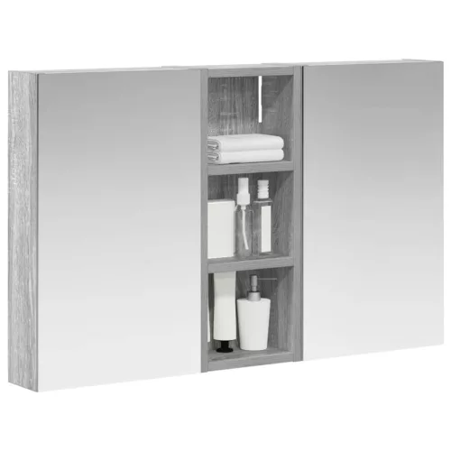  Fürdőszobai Szekrény Szett 3 pcs 80 x 10,5 x 50 cm Faanyag