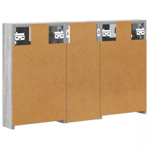  Fürdőszobai Szekrény Szett 3 pcs 80 x 10,5 x 50 cm Faanyag