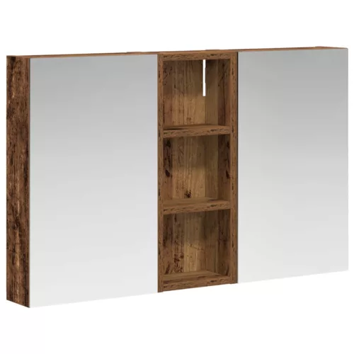  Fürdőszobai Szekrény Szett 3 pcs 80 x 10,5 x 50 cm Faanyag