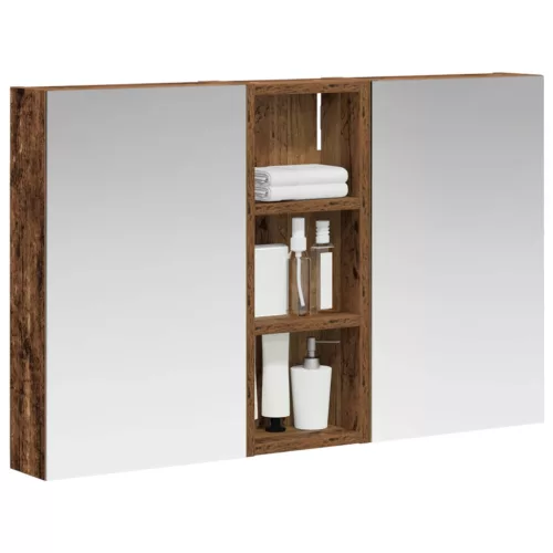  Fürdőszobai Szekrény Szett 3 pcs 80 x 10,5 x 50 cm Faanyag