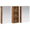  Fürdőszobai Szekrény Szett 3 pcs 80 x 10,5 x 50 cm Faanyag