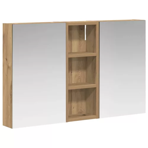  Fürdőszobai Szekrény Szett 3 pcs 80 x 10,5 x 50 cm Faanyag