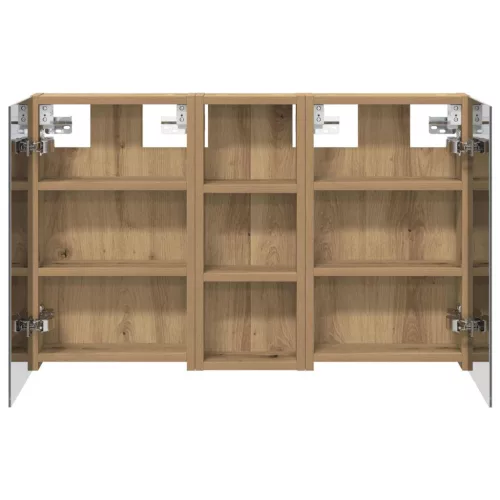  Fürdőszobai Szekrény Szett 3 pcs 80 x 10,5 x 50 cm Faanyag