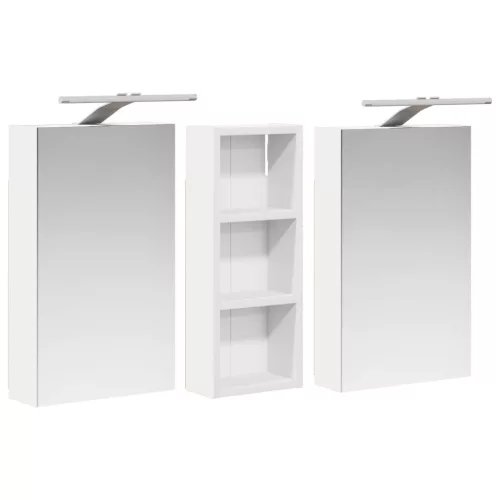  Fürdőszobai Szekrény Szett 3 pcs 80 x 10,5 x 50 cm Faanyag