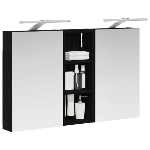  Fürdőszobai Szekrény Szett 3 pcs 80 x 10,5 x 50 cm Faanyag