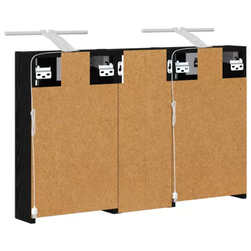  Fürdőszobai Szekrény Szett 3 pcs 80 x 10,5 x 50 cm Faanyag