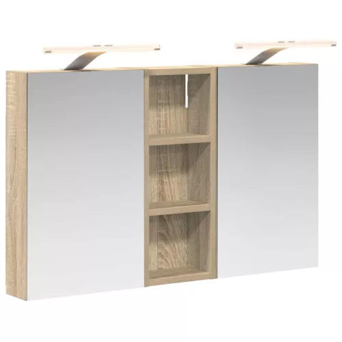  Fürdőszobai Szekrény Szett 3 pcs 80 x 10,5 x 50 cm Faanyag