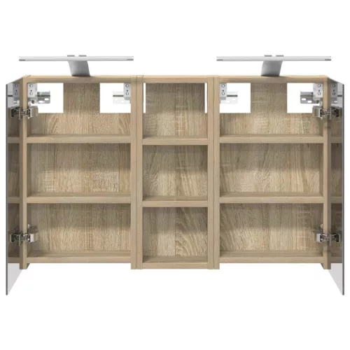  Fürdőszobai Szekrény Szett 3 pcs 80 x 10,5 x 50 cm Faanyag