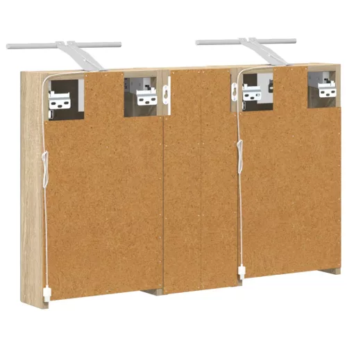  Fürdőszobai Szekrény Szett 3 pcs 80 x 10,5 x 50 cm Faanyag