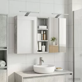    Fürdőszobai Szekrény Szett 3 pcs 80 x 10,5 x 50 cm Faanyag