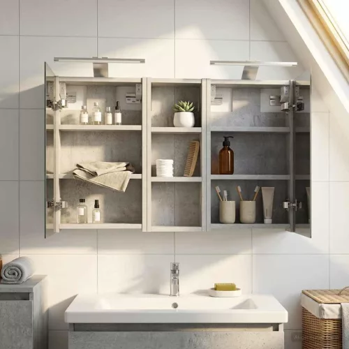  Fürdőszobai Szekrény Szett 3 pcs 80 x 10,5 x 50 cm Faanyag