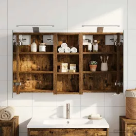    Fürdőszobai Szekrény Szett 3 pcs 80 x 10,5 x 50 cm Faanyag