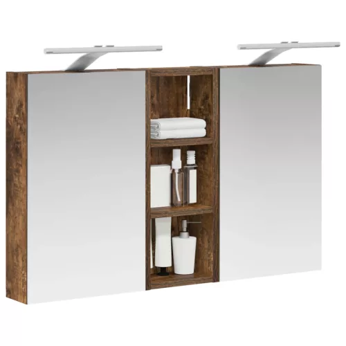  Fürdőszobai Szekrény Szett 3 pcs 80 x 10,5 x 50 cm Faanyag