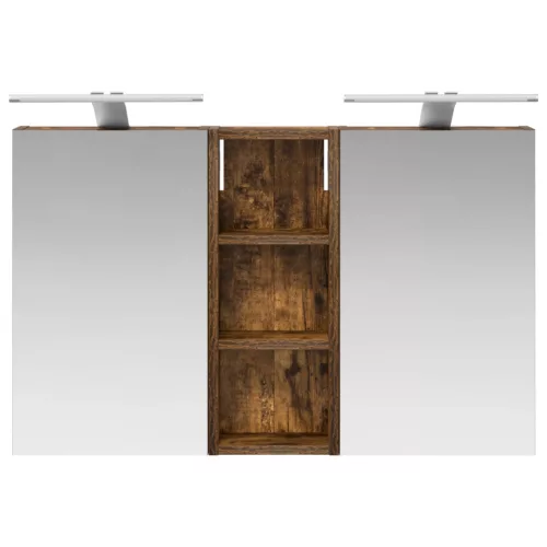  Fürdőszobai Szekrény Szett 3 pcs 80 x 10,5 x 50 cm Faanyag