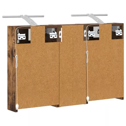  Fürdőszobai Szekrény Szett 3 pcs 80 x 10,5 x 50 cm Faanyag