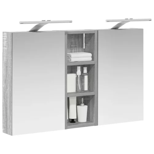  Fürdőszobai Szekrény Szett 3 pcs 80 x 10,5 x 50 cm Faanyag