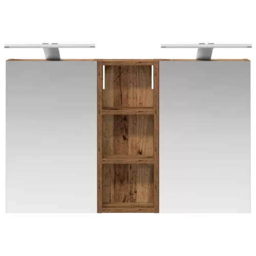  Fürdőszobai Szekrény Szett 3 pcs 80 x 10,5 x 50 cm Faanyag