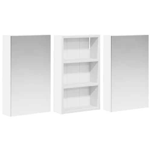  Fürdőszobai Szekrény Szett 3 pcs 90 x 10,5 x 50 cm Faanyag