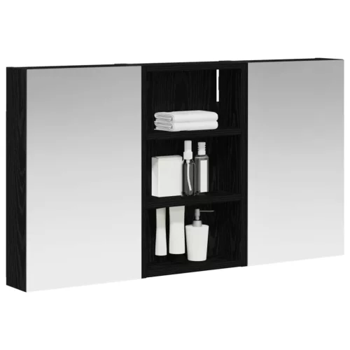  Fürdőszobai Szekrény Szett 3 pcs 90 x 10,5 x 50 cm Faanyag