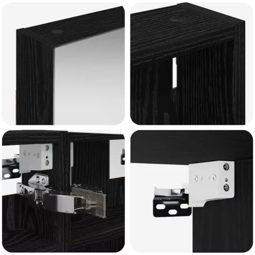  Fürdőszobai Szekrény Szett 3 pcs 90 x 10,5 x 50 cm Faanyag