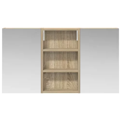  Fürdőszobai Szekrény Szett 3 pcs 90 x 10,5 x 50 cm Faanyag