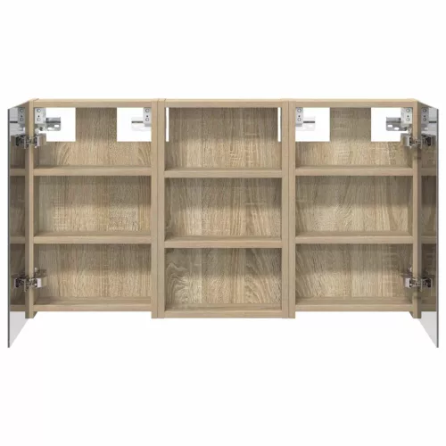  Fürdőszobai Szekrény Szett 3 pcs 90 x 10,5 x 50 cm Faanyag