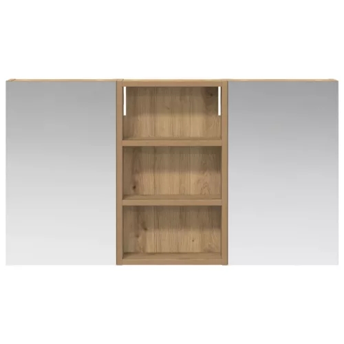  Fürdőszobai Szekrény Szett 3 pcs 90 x 10,5 x 50 cm Faanyag