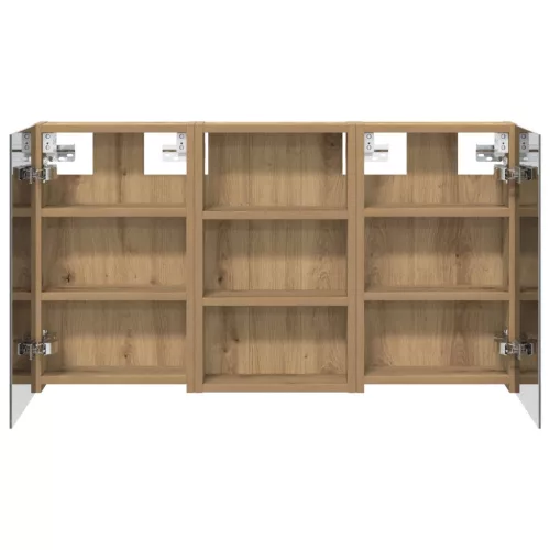  Fürdőszobai Szekrény Szett 3 pcs 90 x 10,5 x 50 cm Faanyag