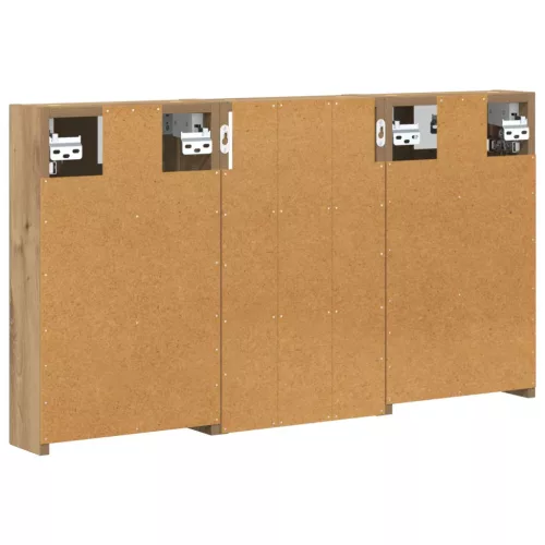  Fürdőszobai Szekrény Szett 3 pcs 90 x 10,5 x 50 cm Faanyag