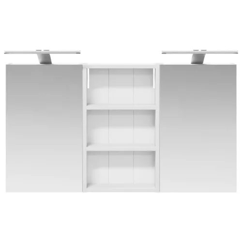  Fürdőszobai Szekrény Szett 3 pcs 90 x 10,5 x 50 cm Faanyag