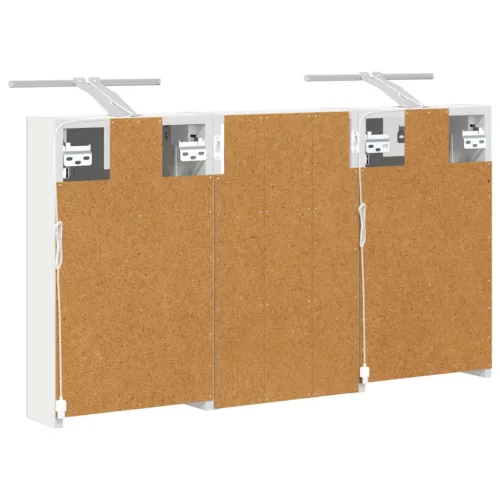  Fürdőszobai Szekrény Szett 3 pcs 90 x 10,5 x 50 cm Faanyag