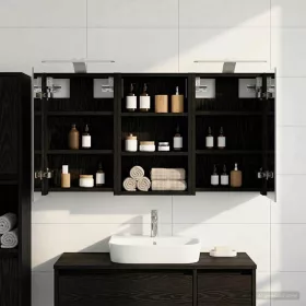    Fürdőszobai Szekrény Szett 3 pcs 90 x 10,5 x 50 cm Faanyag