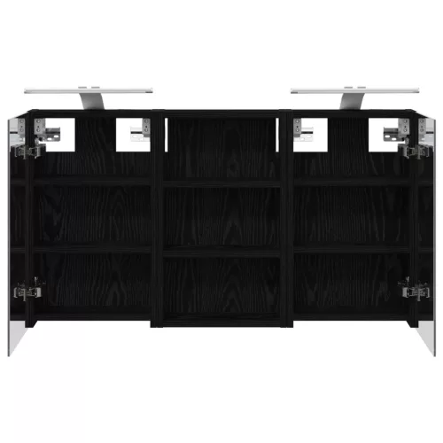  Fürdőszobai Szekrény Szett 3 pcs 90 x 10,5 x 50 cm Faanyag