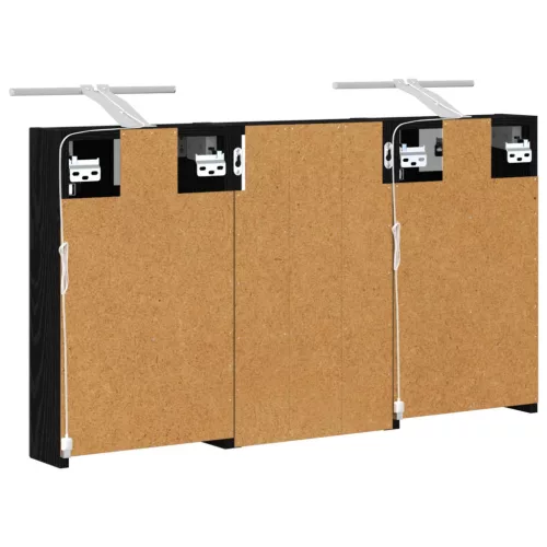  Fürdőszobai Szekrény Szett 3 pcs 90 x 10,5 x 50 cm Faanyag