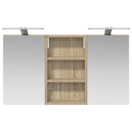  Fürdőszobai Szekrény Szett 3 pcs 90 x 10,5 x 50 cm Faanyag