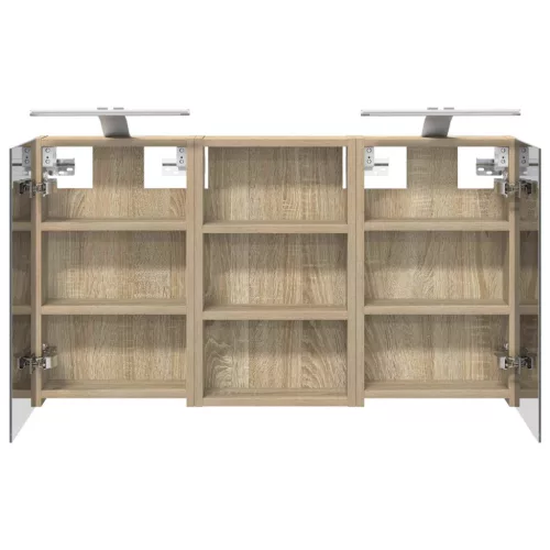  Fürdőszobai Szekrény Szett 3 pcs 90 x 10,5 x 50 cm Faanyag