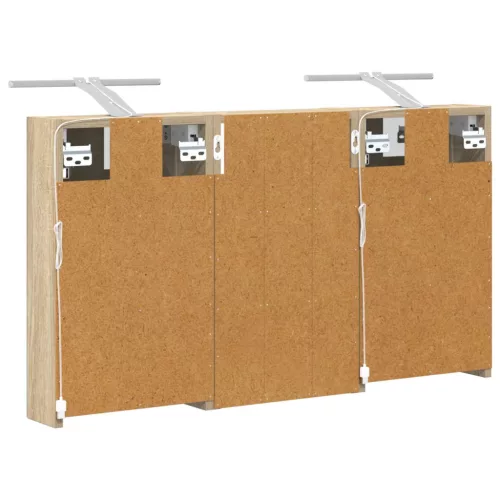  Fürdőszobai Szekrény Szett 3 pcs 90 x 10,5 x 50 cm Faanyag