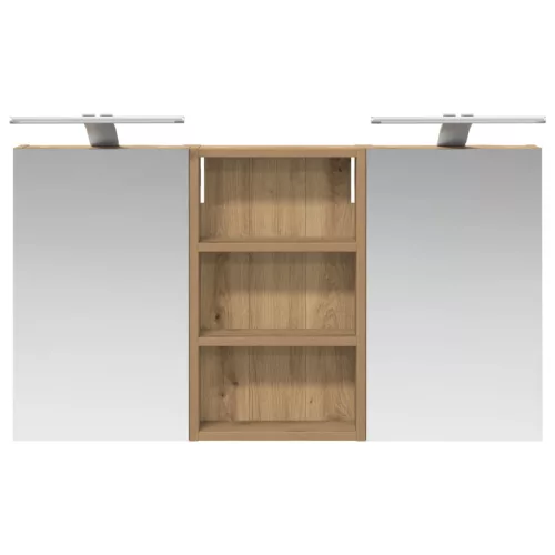  Fürdőszobai Szekrény Szett 3 pcs 90 x 10,5 x 50 cm Faanyag