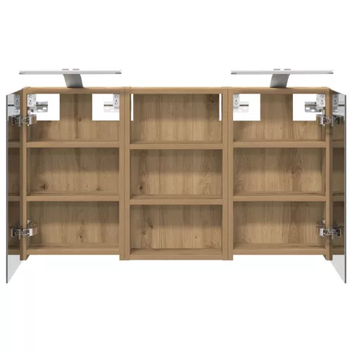  Fürdőszobai Szekrény Szett 3 pcs 90 x 10,5 x 50 cm Faanyag