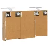  Fürdőszobai Szekrény Szett 3 pcs 90 x 10,5 x 50 cm Faanyag