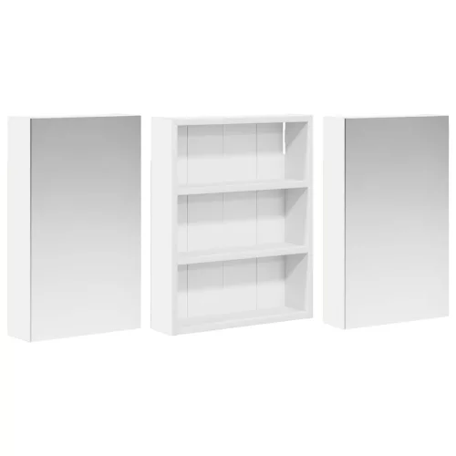  Fürdőszobai Szekrény Szett 3 pcs 100 x 10,5 x 50 cm Faanyag