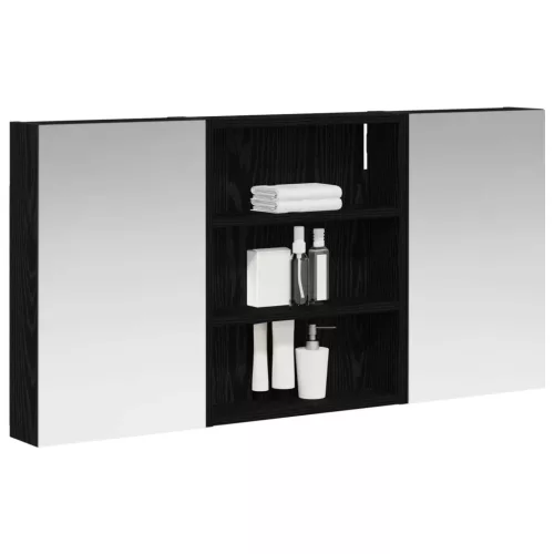  Fürdőszobai Szekrény Szett 3 pcs 100 x 10,5 x 50 cm Faanyag