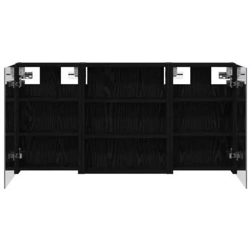  Fürdőszobai Szekrény Szett 3 pcs 100 x 10,5 x 50 cm Faanyag