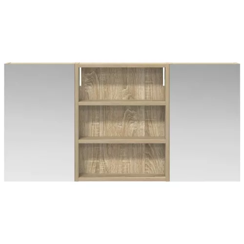  Fürdőszobai Szekrény Szett 3 pcs 100 x 10,5 x 50 cm Faanyag