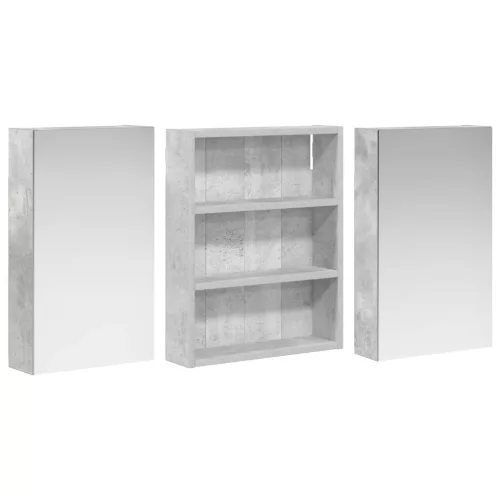  Fürdőszobai Szekrény Szett 3 pcs 100 x 10,5 x 50 cm Faanyag