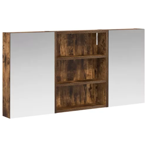  Fürdőszobai Szekrény Szett 3 pcs 100 x 10,5 x 50 cm Faanyag