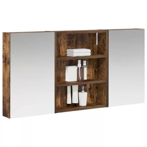  Fürdőszobai Szekrény Szett 3 pcs 100 x 10,5 x 50 cm Faanyag