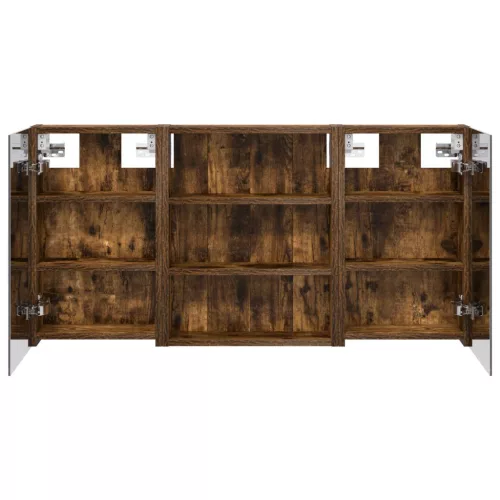  Fürdőszobai Szekrény Szett 3 pcs 100 x 10,5 x 50 cm Faanyag